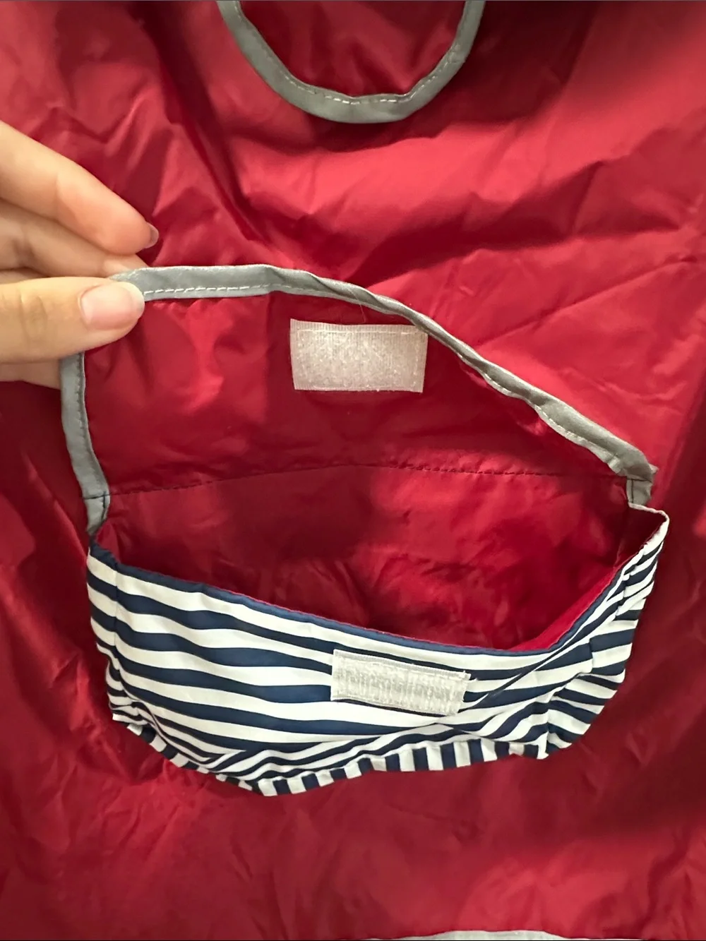 Reversible Hooded Dog Rain Poncho with Striped Pocket